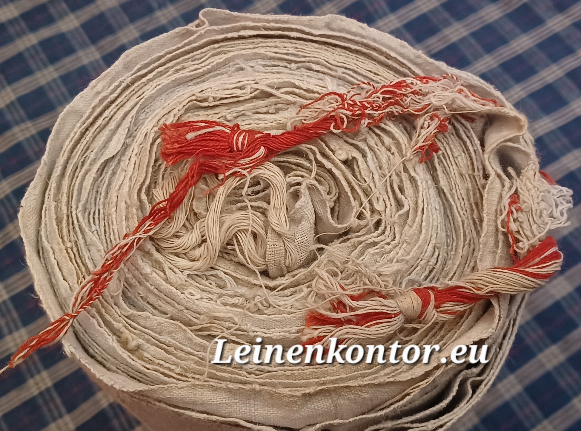 Leinenballen Ansicht gerollte Außenseite