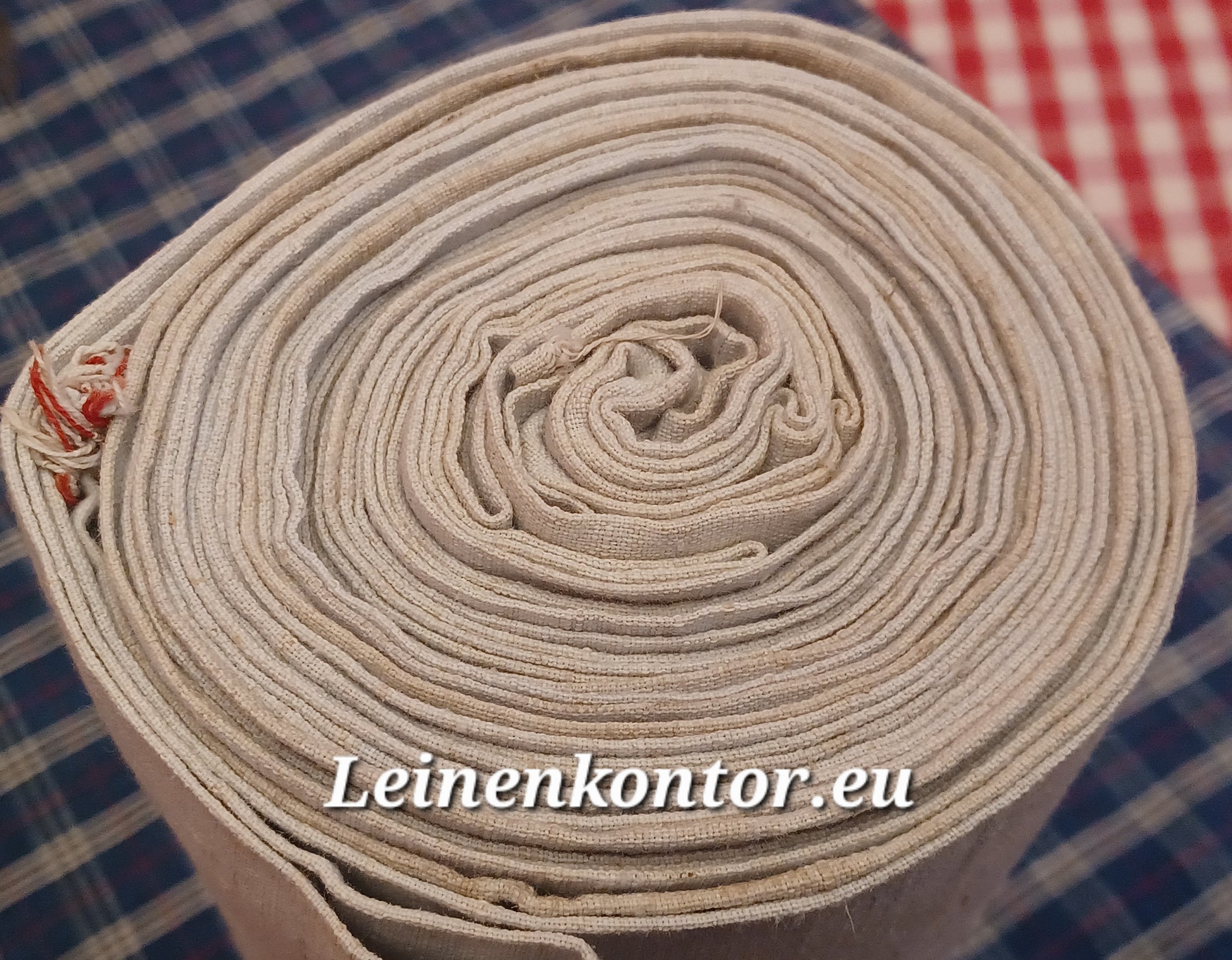 Leinenballen Ansicht gerollte Außenseite