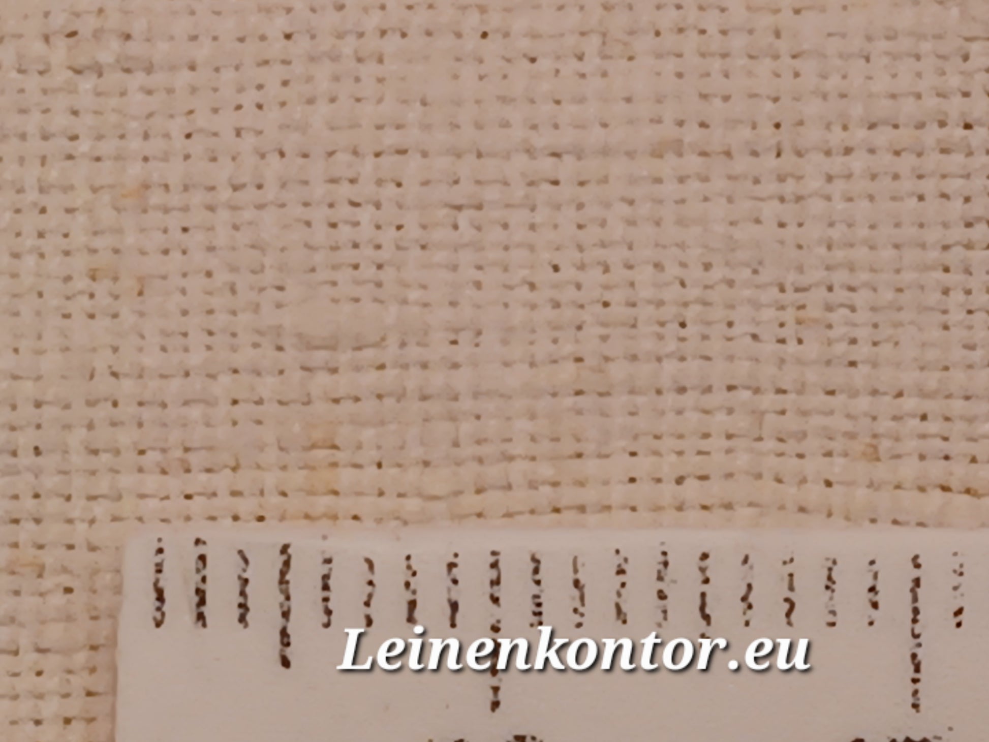 Leinenballen mit Millimeterskala 17 Fäden auf ein cm.