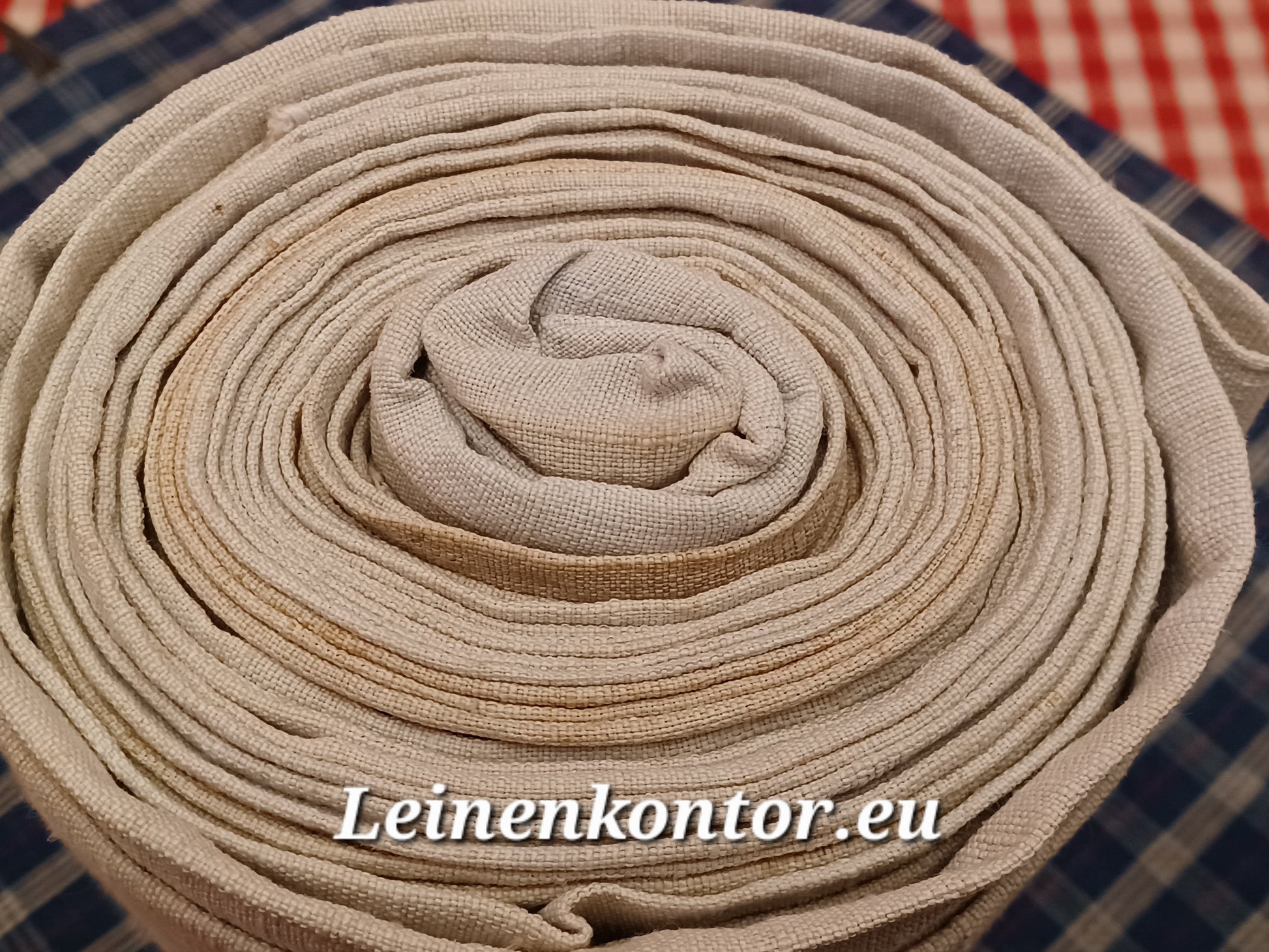Leinenballen Ansicht gerollte Außenseite