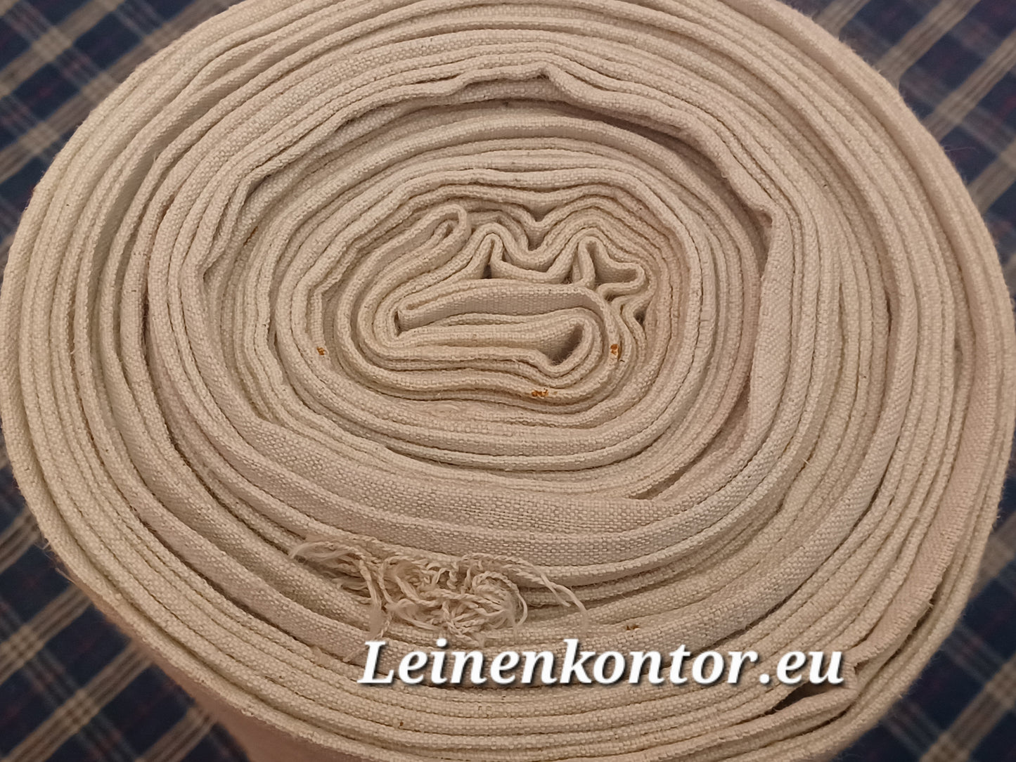 Leinenballen Ansicht gerollte Außenseite