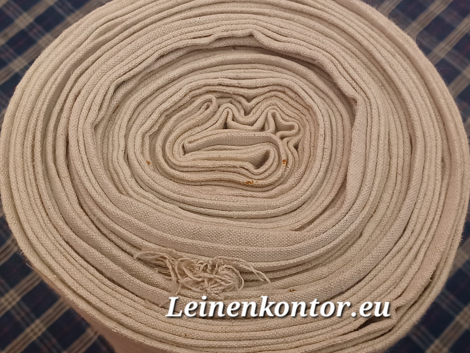 Leinenballen Ansicht gerollte Außenseite