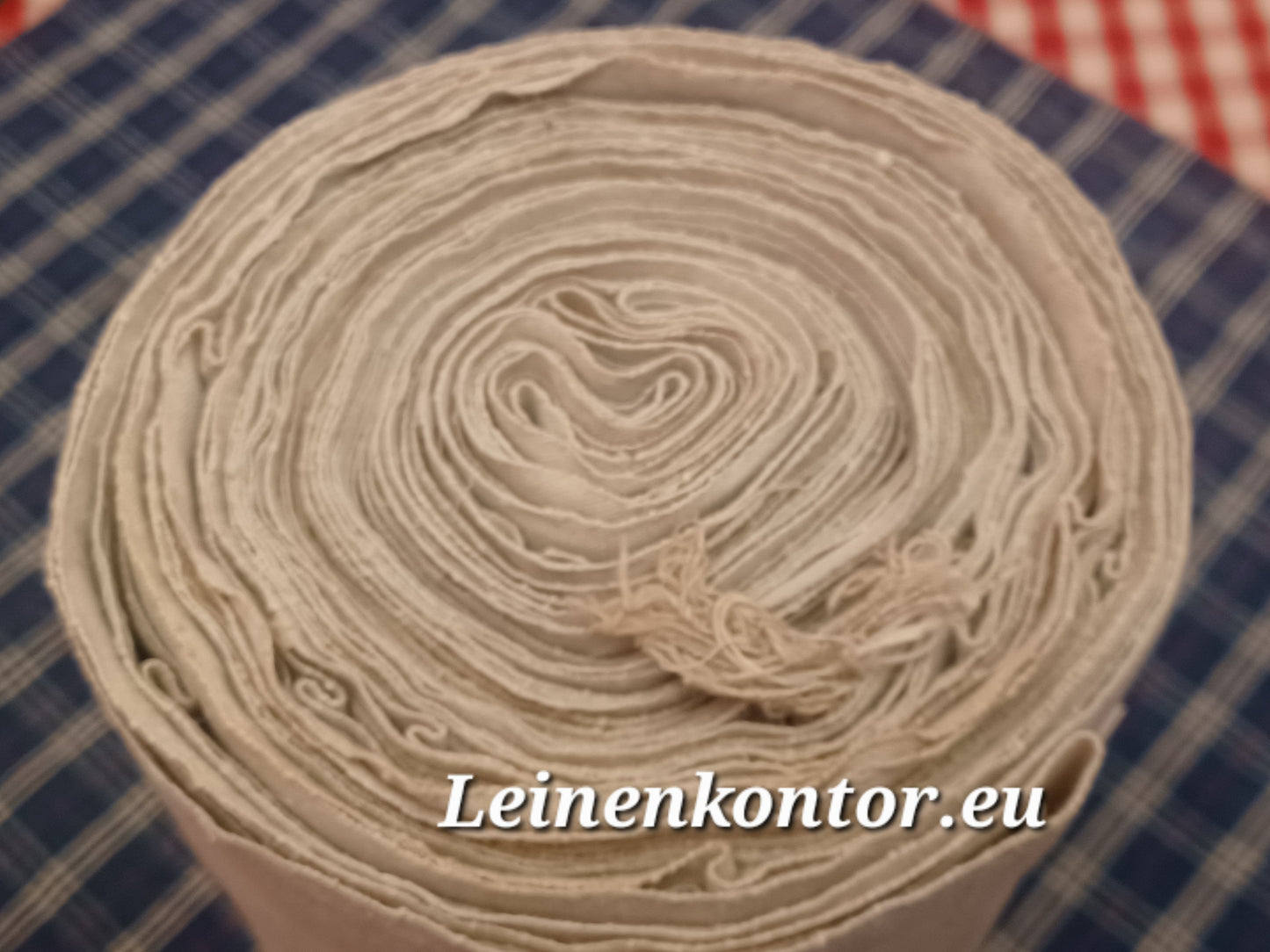Leinenballen Ansicht gerollte Außenseite