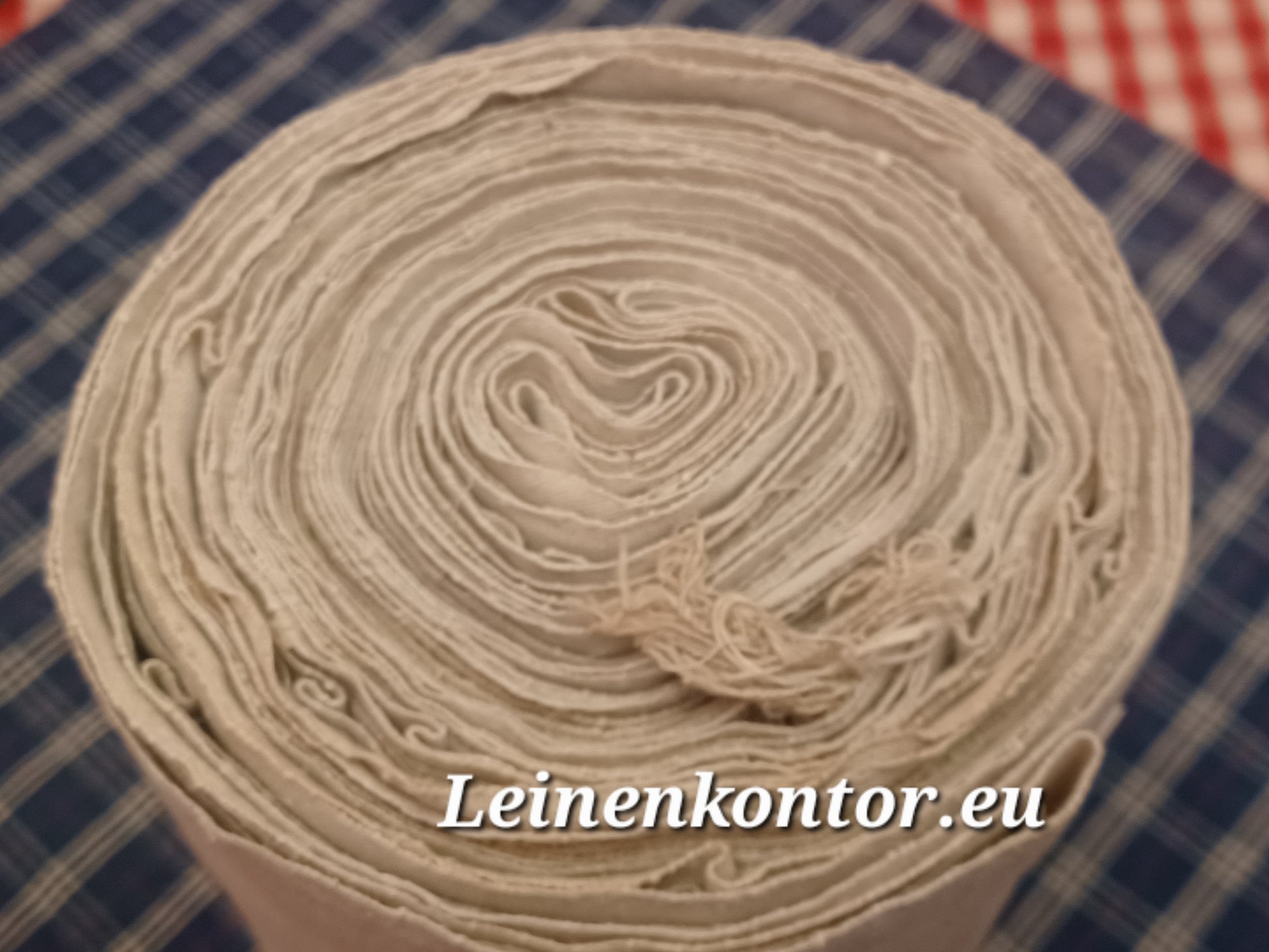 Leinenballen Ansicht gerollte Außenseite