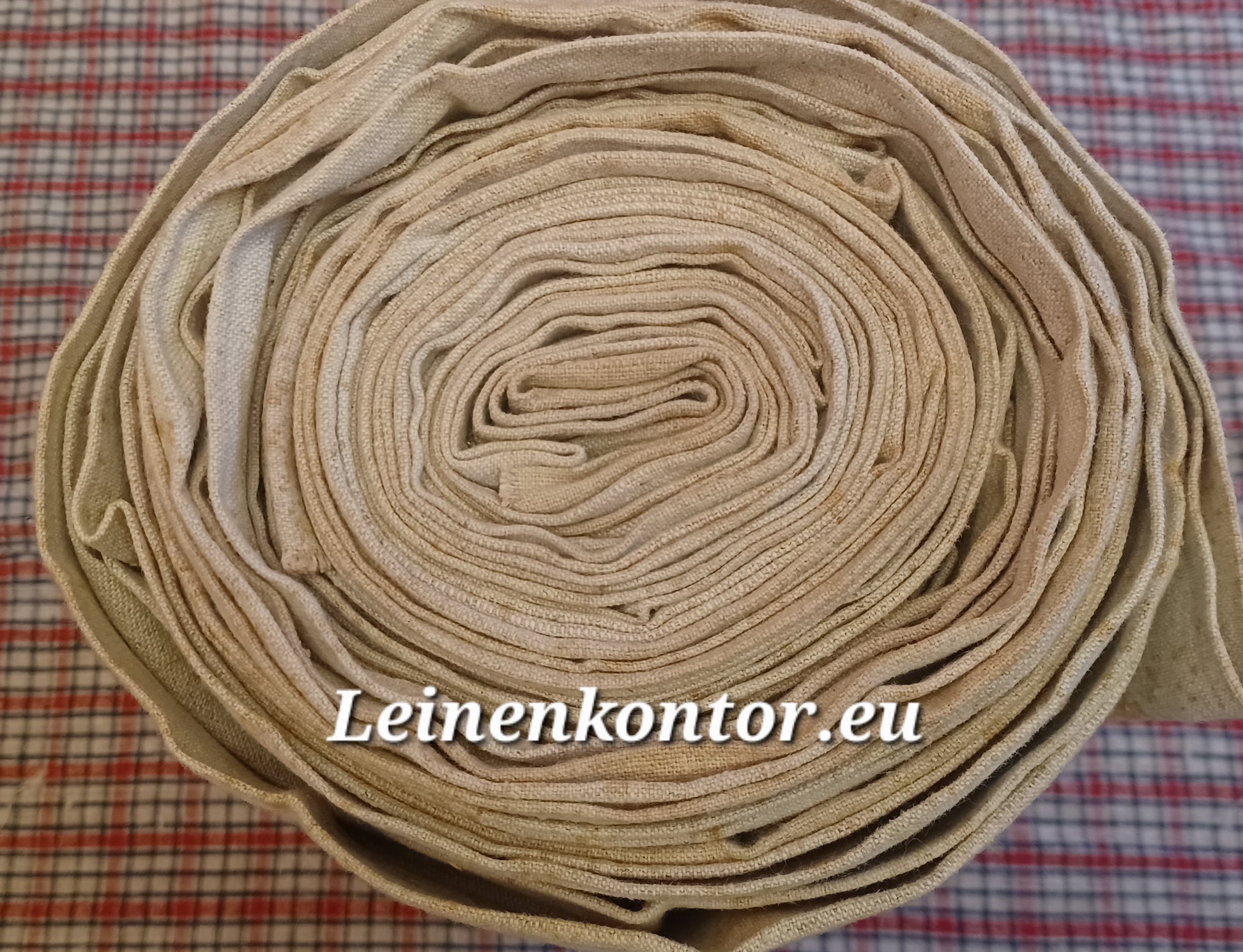 Leinenballen Ansicht gerollte Außenseite