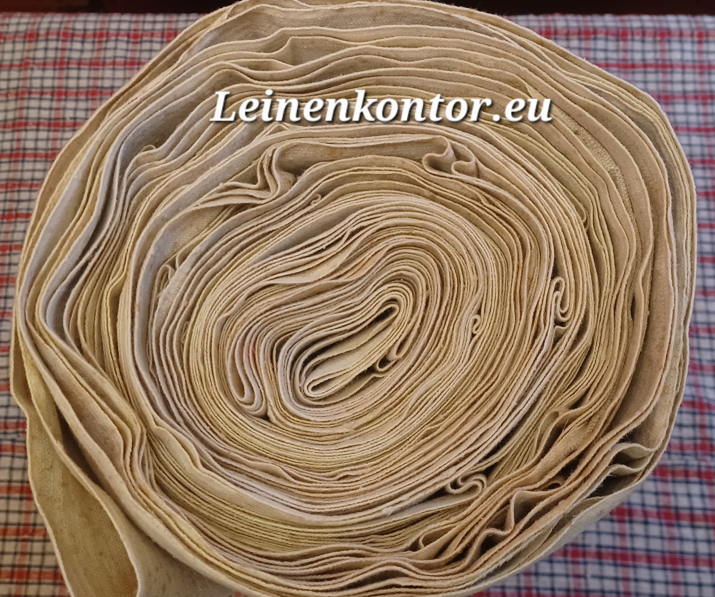 Leinenballen Ansicht gerollte Außenseite