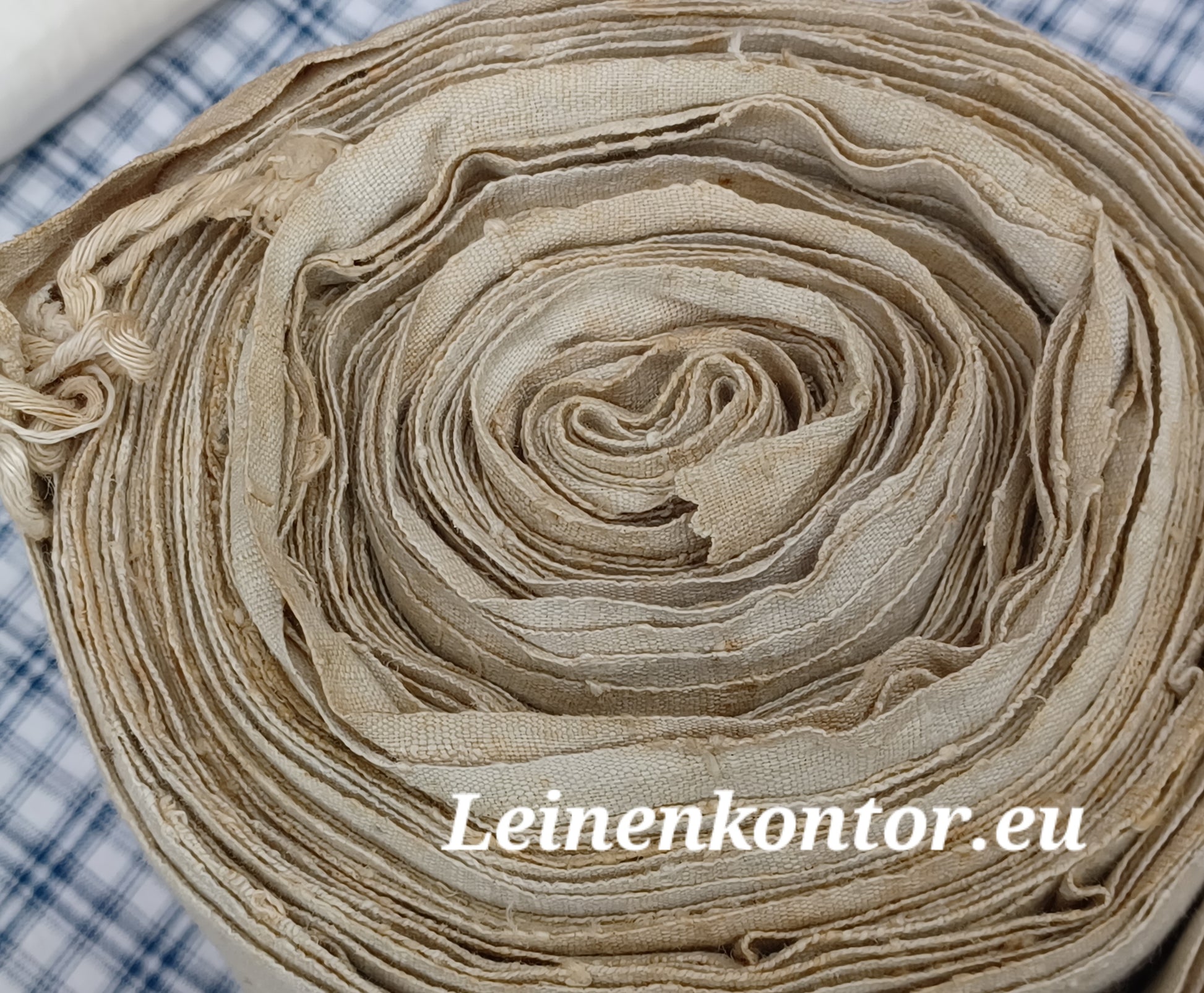 Leinenballen Ansicht gerollte Außenseite