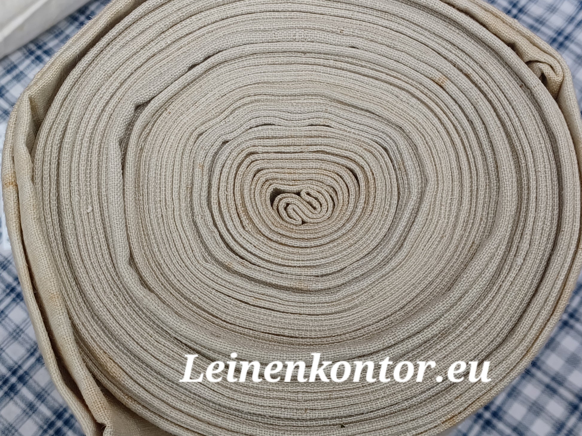 Leinenballen Ansicht gerollte Außenseite