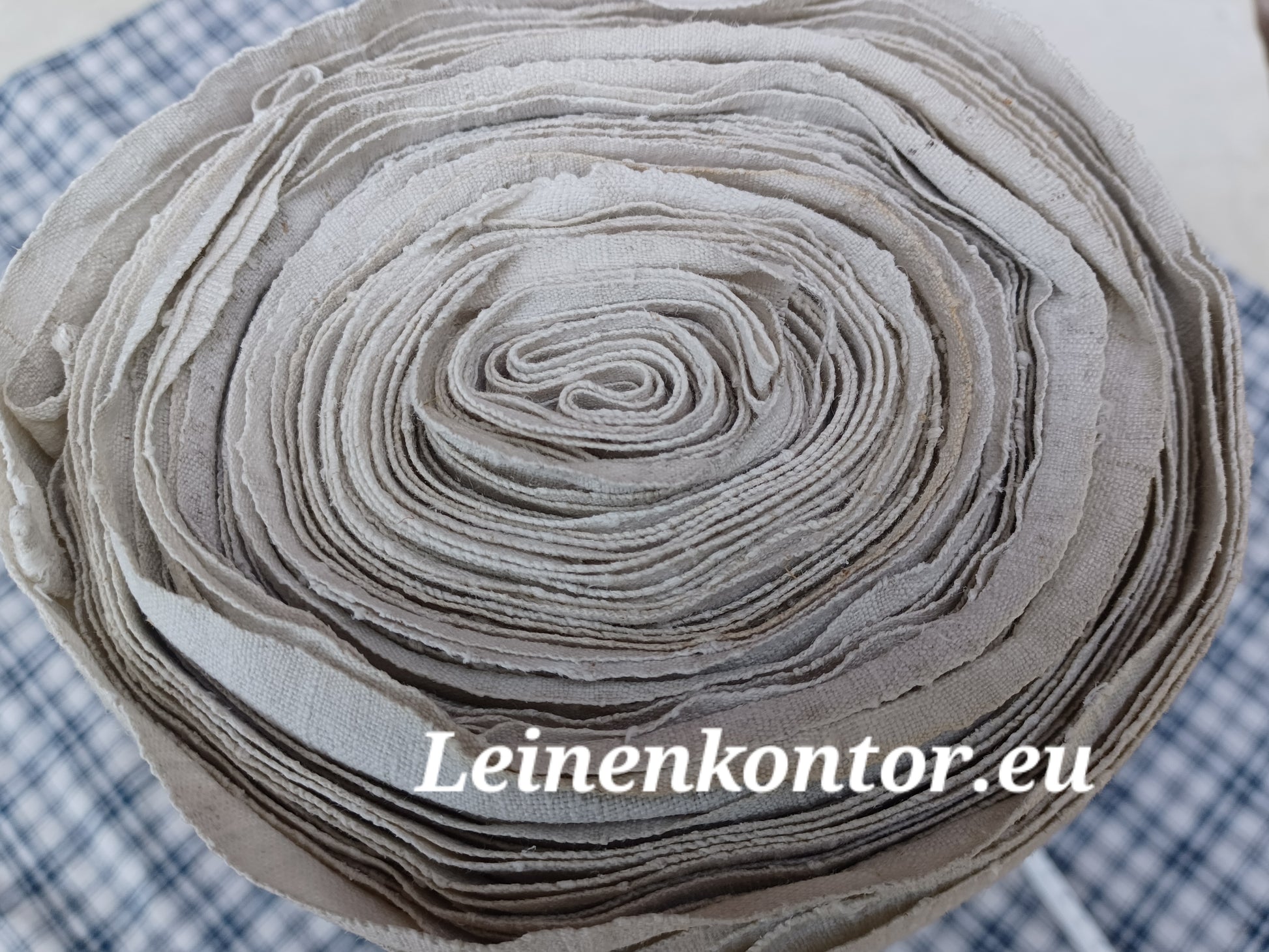 Leinenballen Ansicht gerollte Außenseite