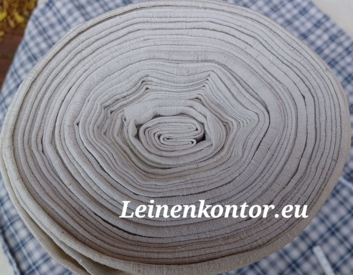 Leinenballen Ansicht gerollte Außenseite