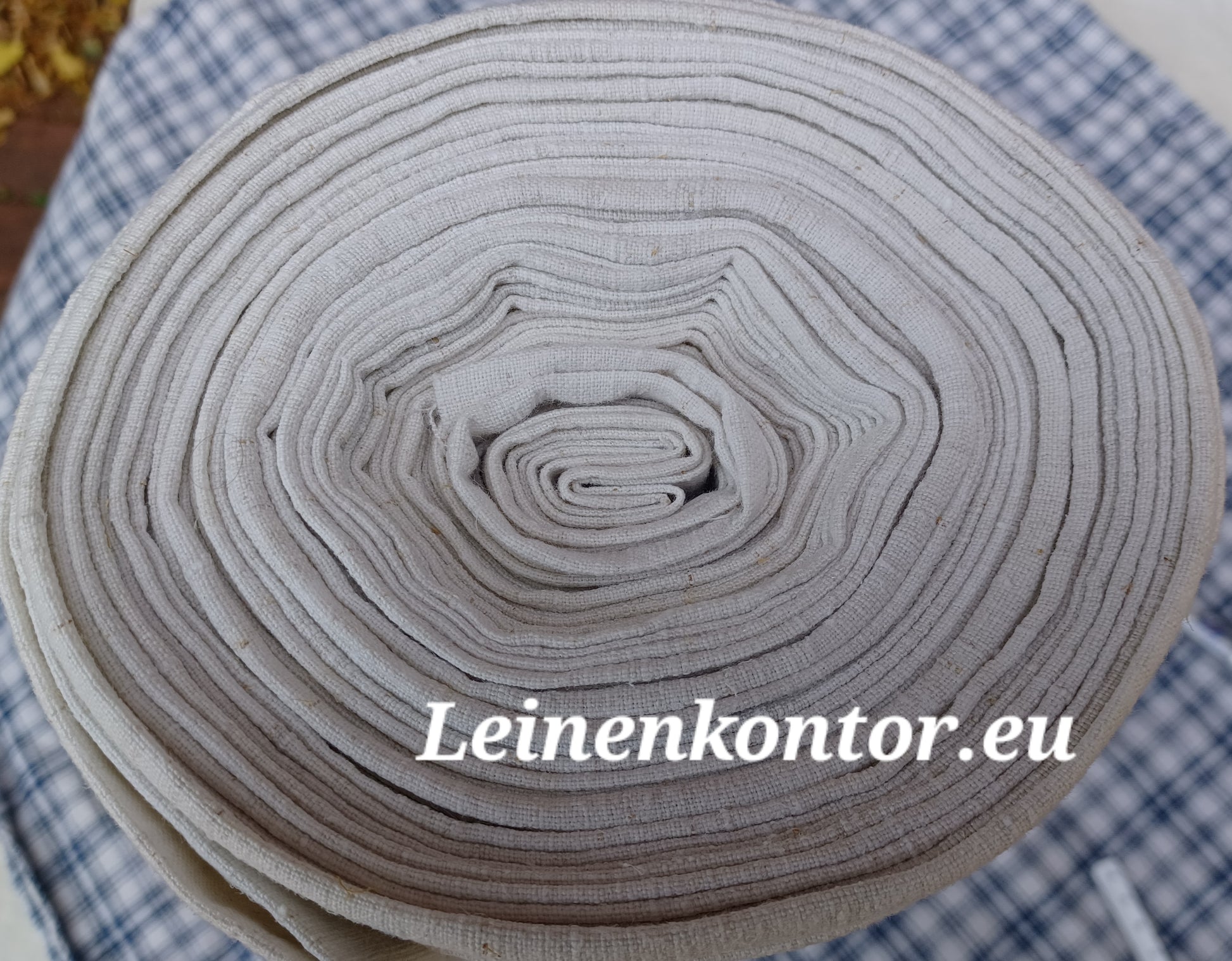 Leinenballen Ansicht gerollte Außenseite
