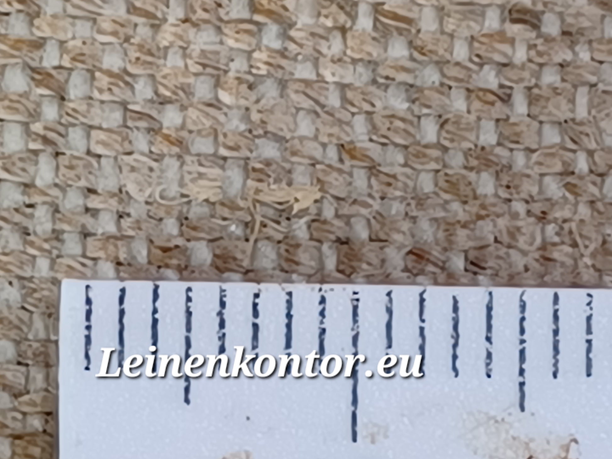 Leinenballen mit Millimeterskala 13 Fäden auf ein cm.