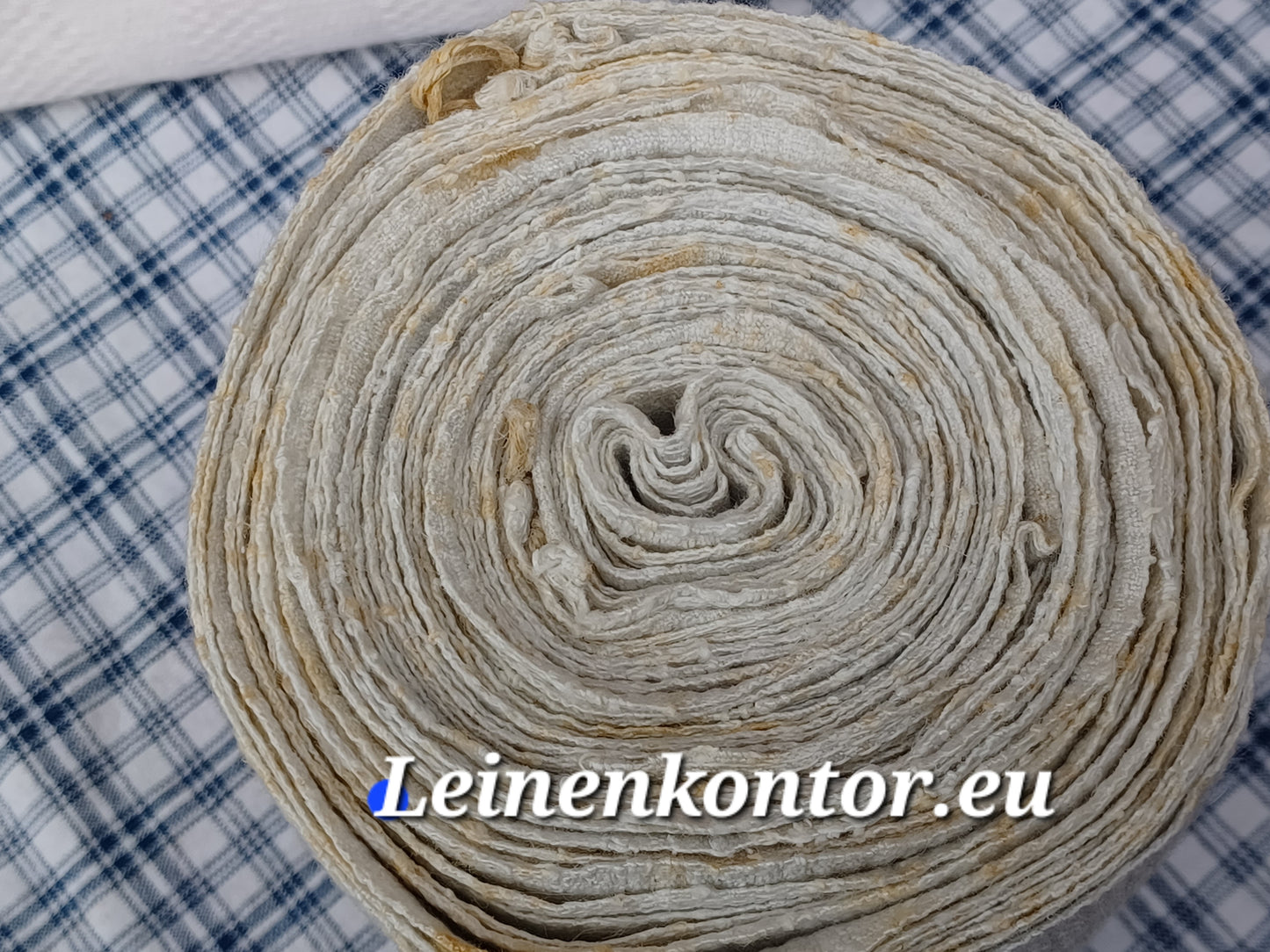 Leinenballen Ansicht gerollte Außenseite