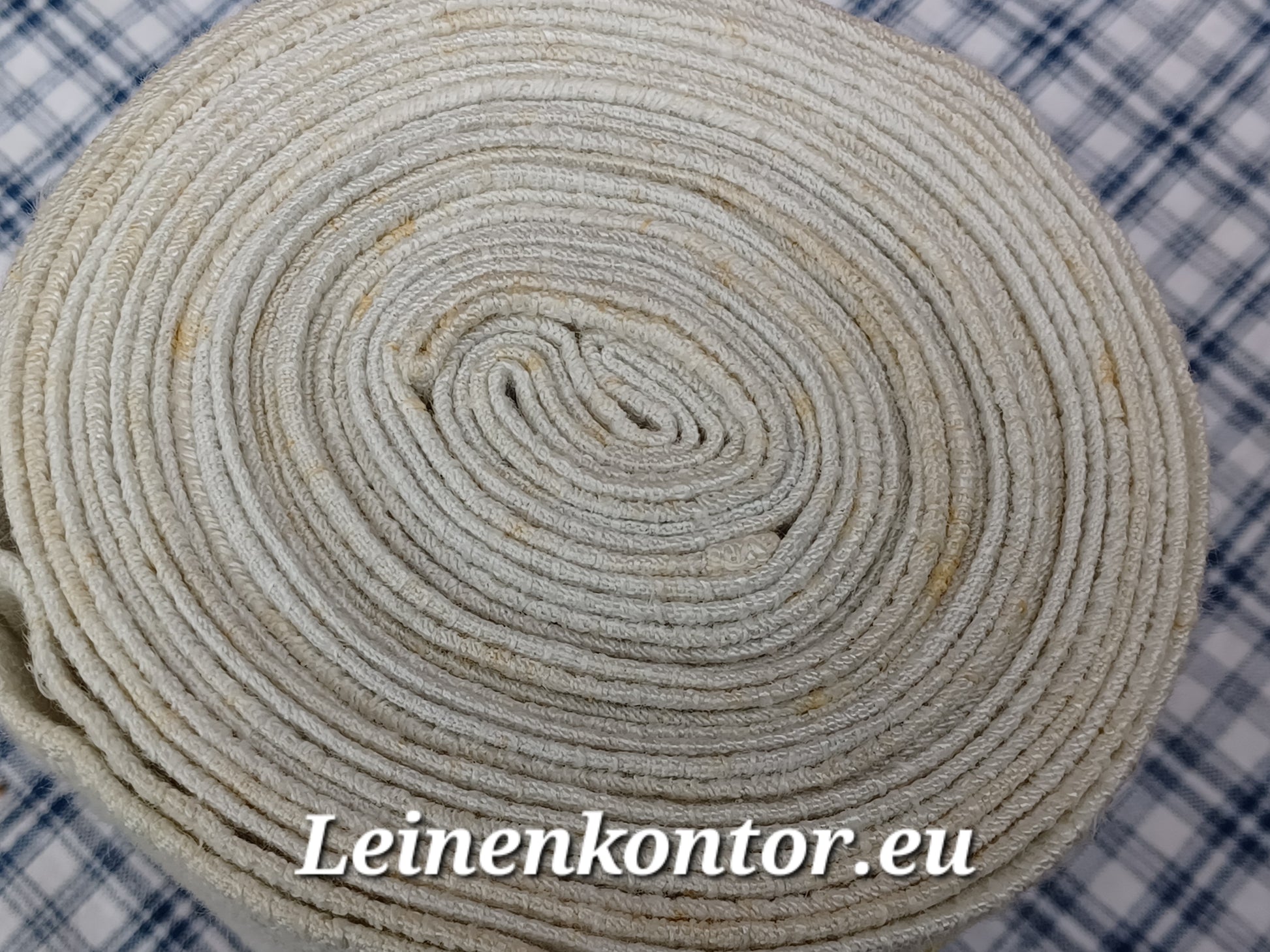 Leinenballen Ansicht gerollte Außenseite