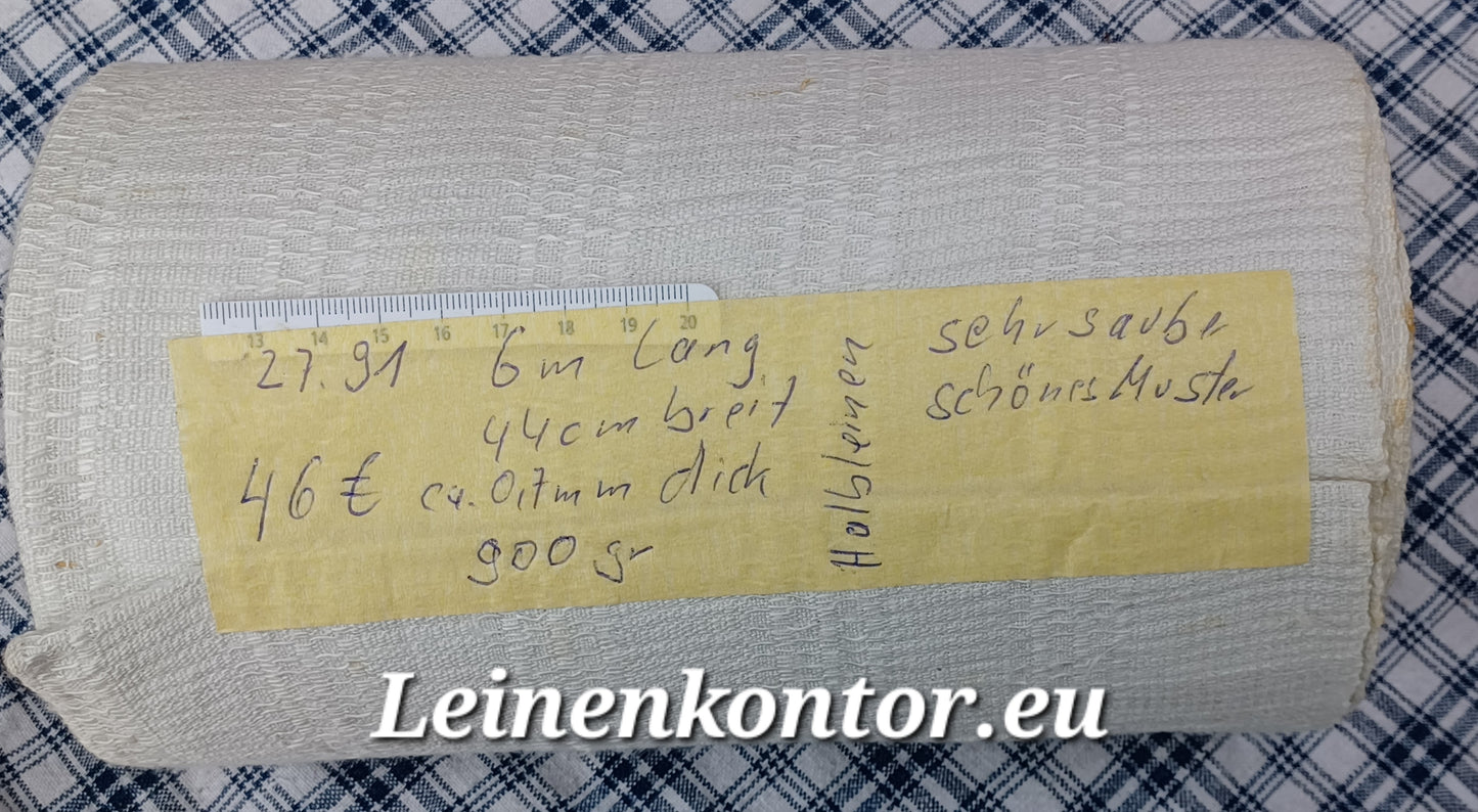 Halbleinenballen mit Etikett (Beschreibung)