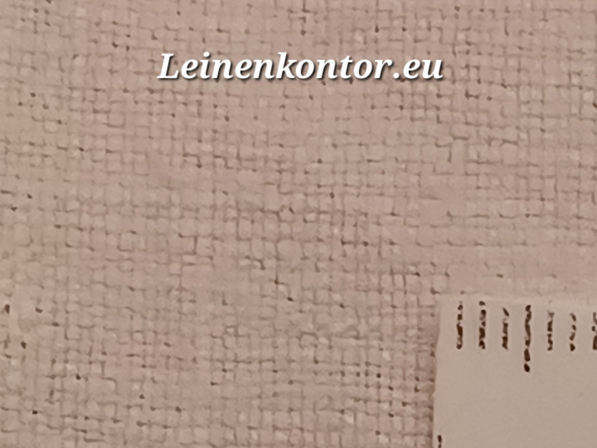 Vergrößerung eines Leinenballen mit Millimeterskala Textur fein