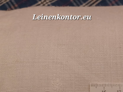 Vergrößerung eines Leinenballen mit Millimeterskala Textur fein