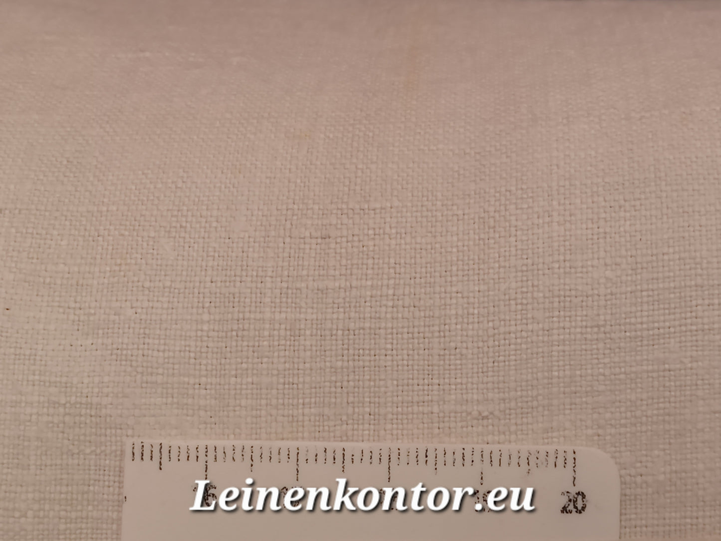 Vergrößerung eines Leinenballen mit Millimeterskala Textur fein