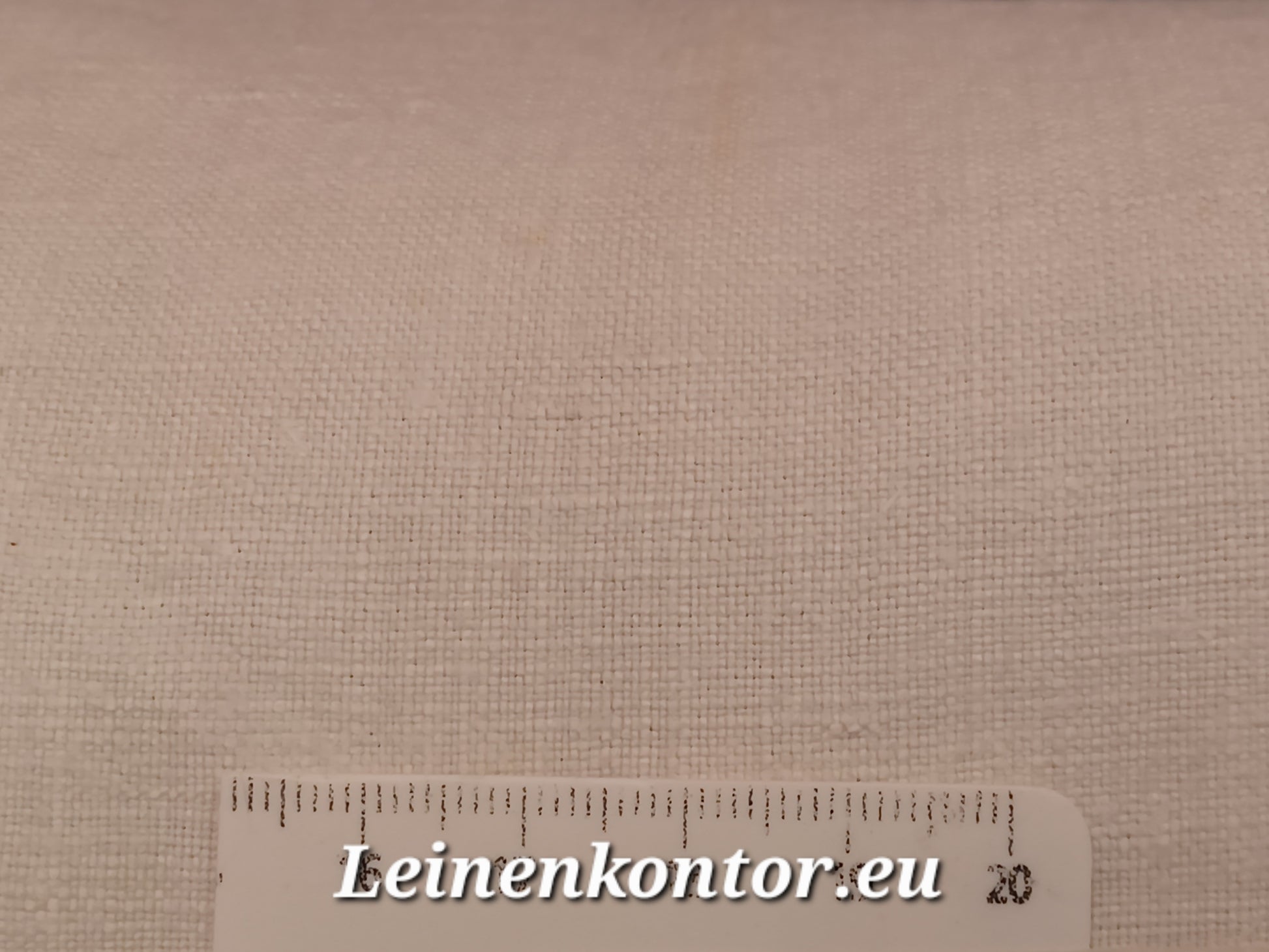 Vergrößerung eines Leinenballen mit Millimeterskala Textur fein