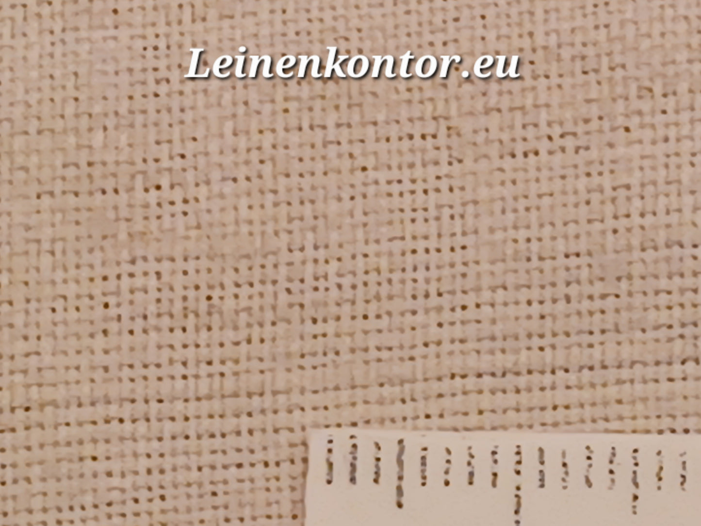 Vergrößerte Ansicht Leinenballen mit Millimeterskala