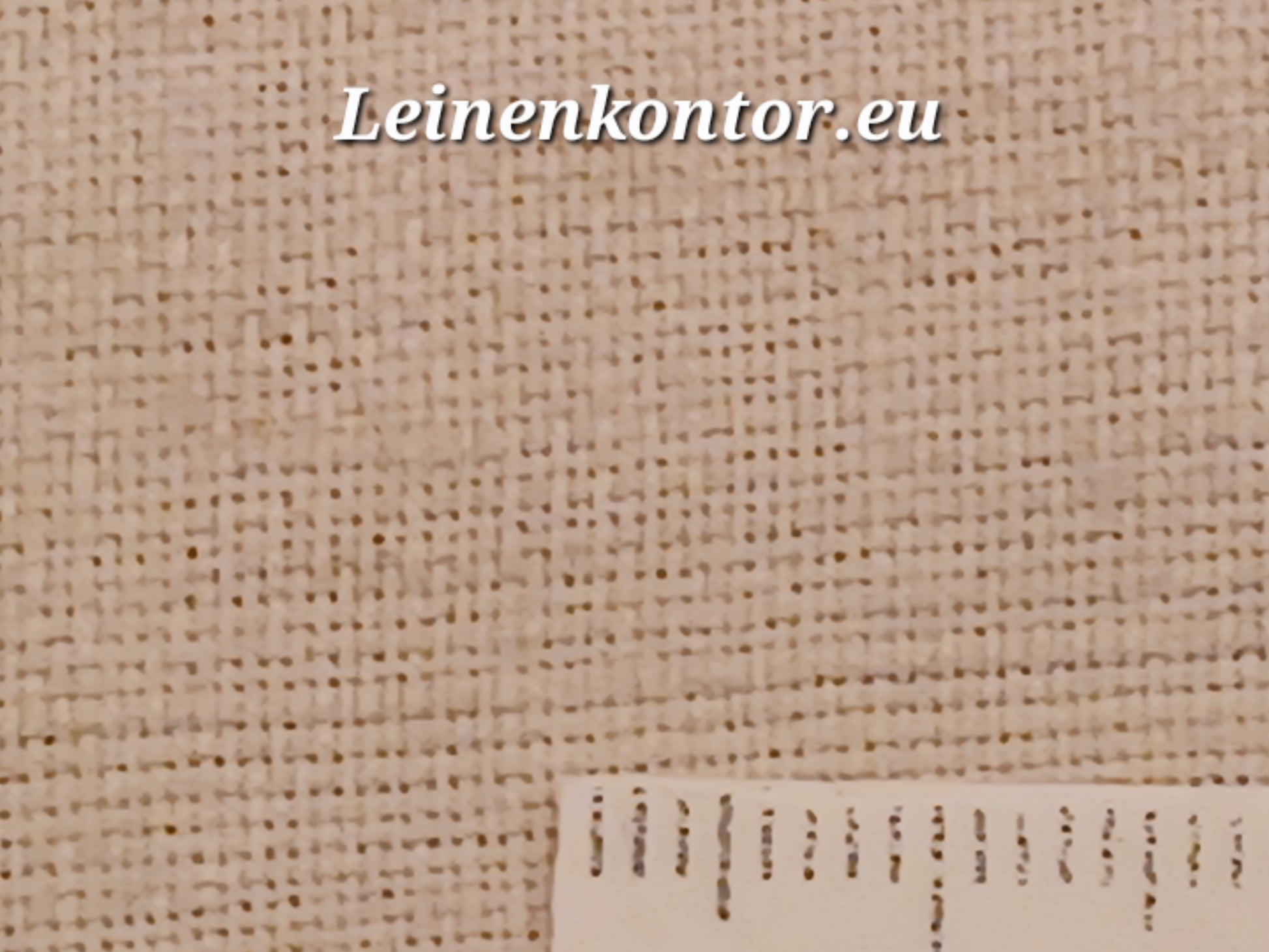 Vergrößerte Ansicht Leinenballen mit Millimeterskala