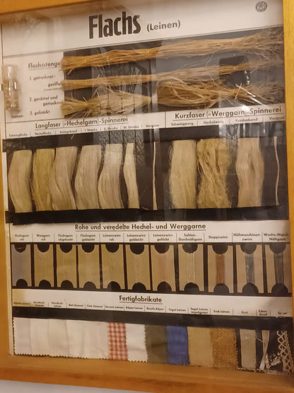 27.59 – Altes Bauernleinen Leinenstoff im Vintage Landhaus-Stil