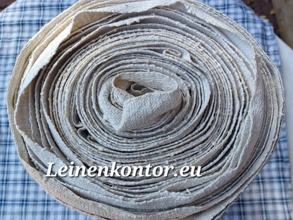 27.36 23,9m x 0,39m x 1,0mm) Halbleinen,  Altes Bauernleinen Landhaus Leinenstoff Leinenballen