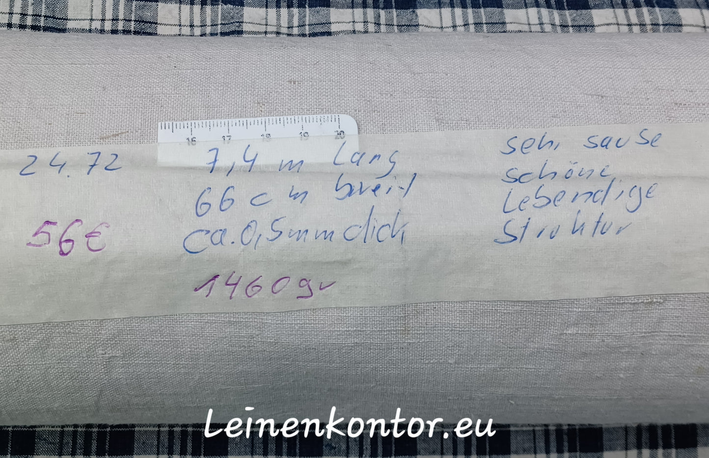 Leinenballen mit Etikett