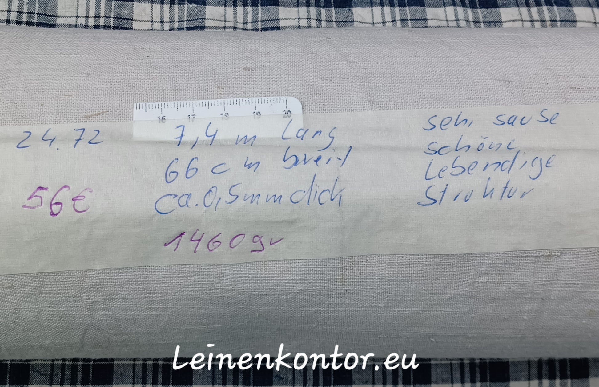 Leinenballen mit Etikett