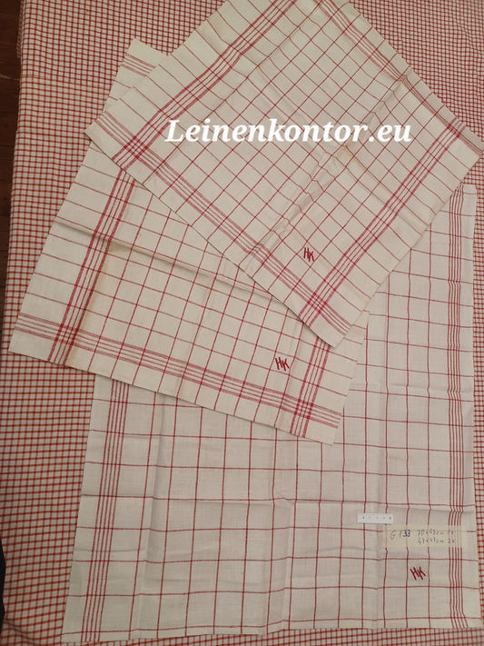 G1.33 (70cm x 59cm 1x, 47cm x 17cm 2x) Halbleinenhandtücher Geschirrhandtuch Altes Bauerleinen Landhaus Leinenstoff Leinenhandtücher