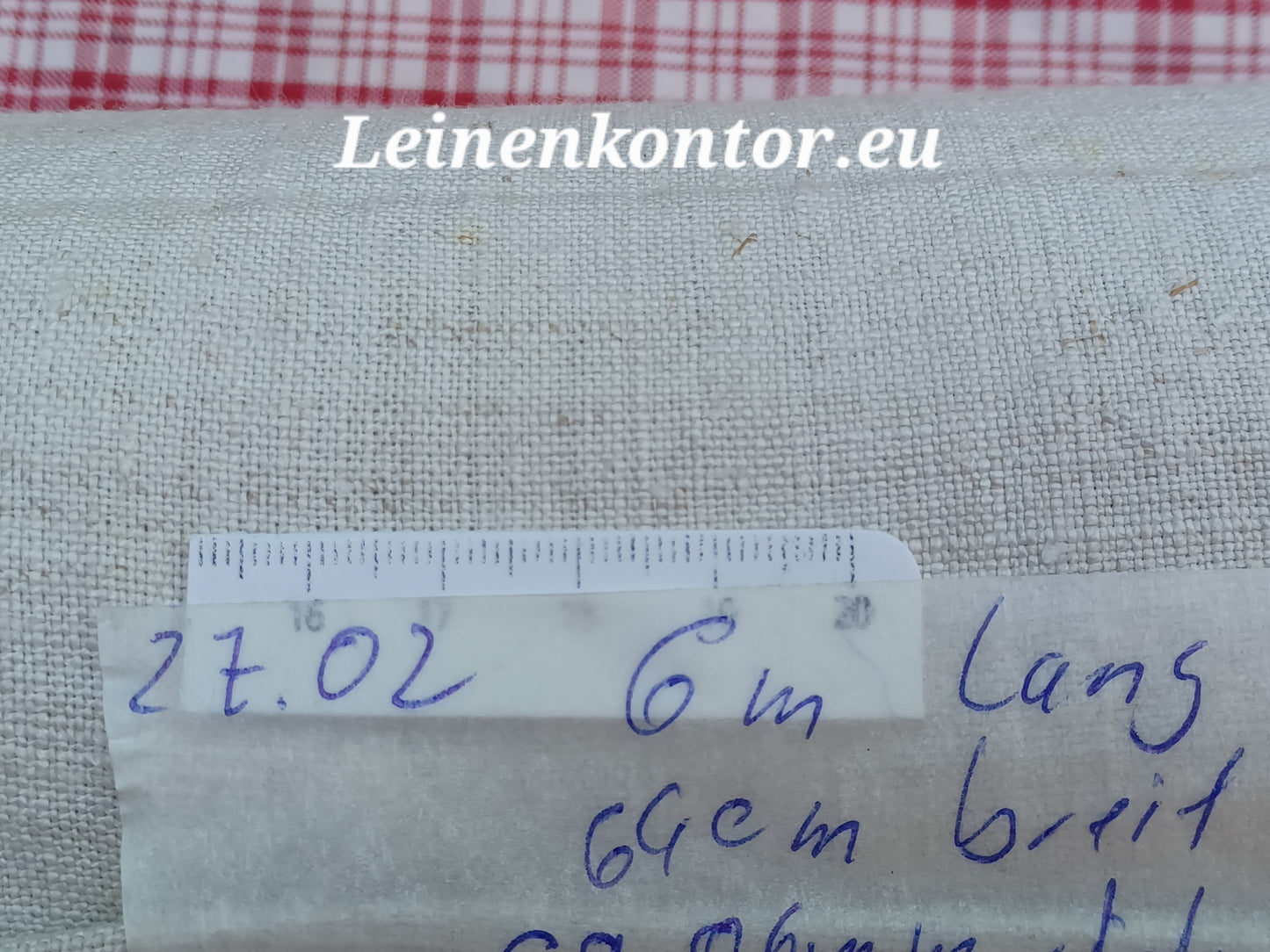 27.02 (6m x 0,64m x 0,6mm, 1400gr) Leinen Landhaus Leinenstoff Leinenballen