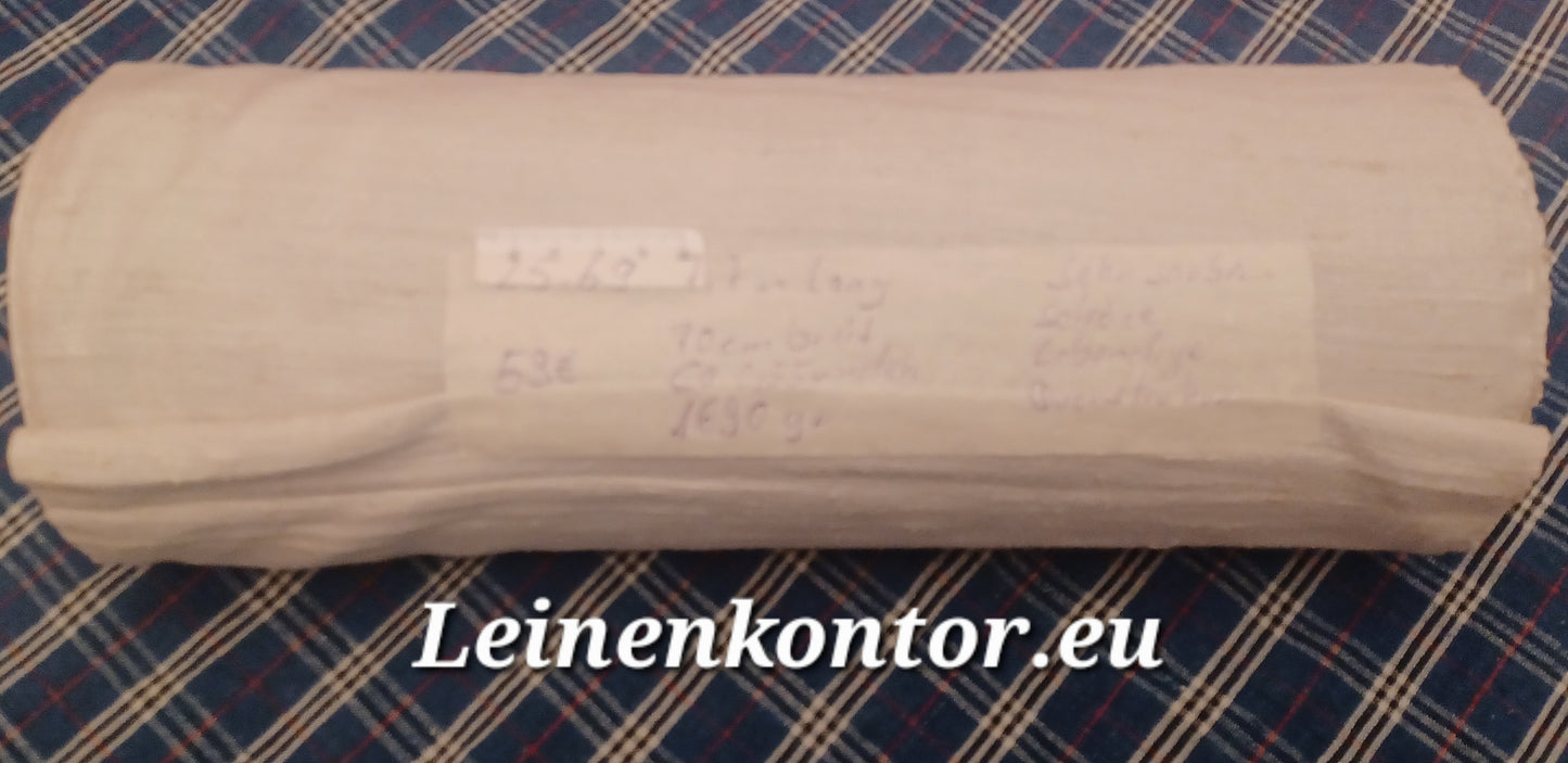 25.69 (7,7m x 0,70m x 0,55mm, 1690gr) Bauernleinen Leinen Landhaus Leinenstoff Leinenballen