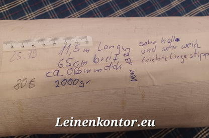 25.79 (11,5m x 0,65m x 0,65mm, 2000gr) Bauernleinen Leinen Landhaus Leinenstoff Leinenballen