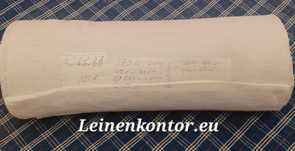 25.59 (18,3m x 0,40m x 0,65mm, 2400gr) Halbleinen Leinen Landhaus Leinenstoff Leinenballen