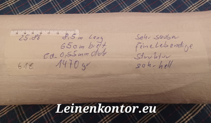 25.86 (8,5m x 0,65m x 0,55mm, 1470gr) Bauernleinen Leinen Landhaus Leinenstoff Leinenballen