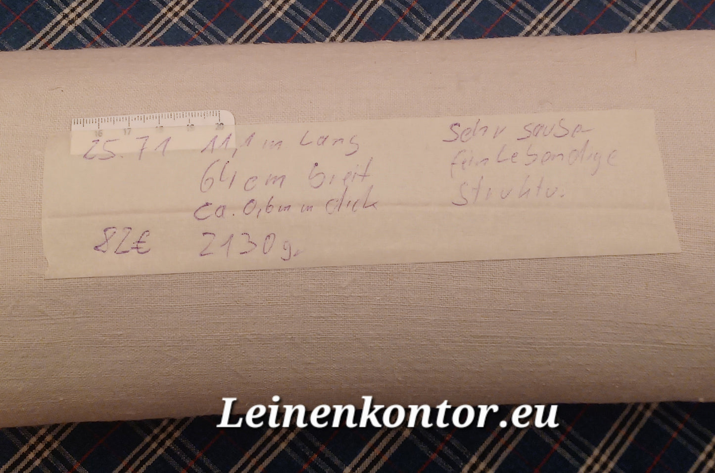 25.71 (11,1m x 0,64m x 0,6mm, 2130gr) Bauernleinen Leinen Landhaus Leinenstoff Leinenballen