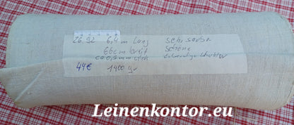 26.92 (6,4m x 0,66m x 0,5mm, 1400gr) Leinen Landhaus Leinenstoff Leinenballen