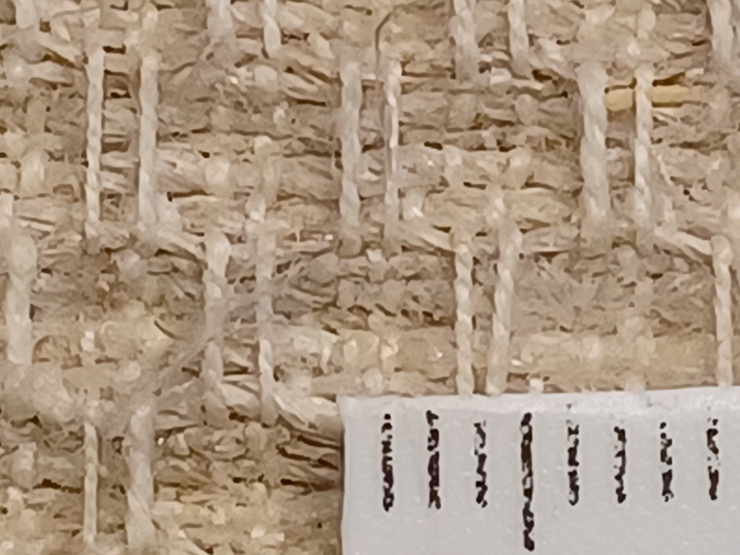 Schönes Leinen mit elastischen Webmuster mit Millimeterskala