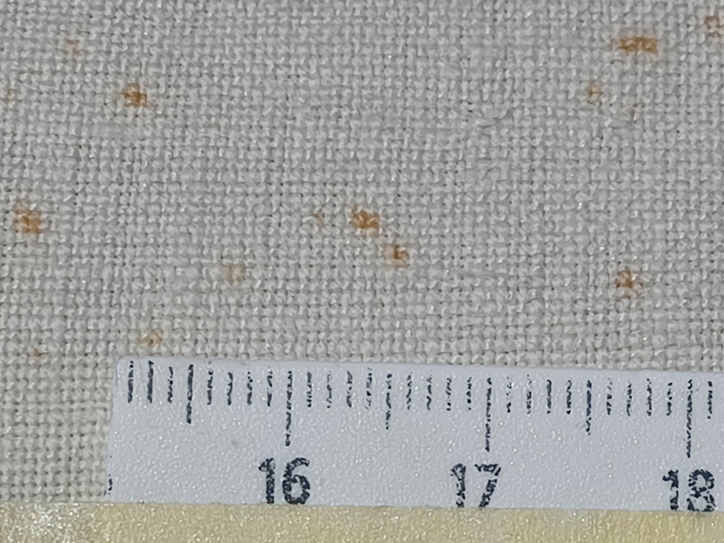 Bauernleinen Textur mit Millimeterskala