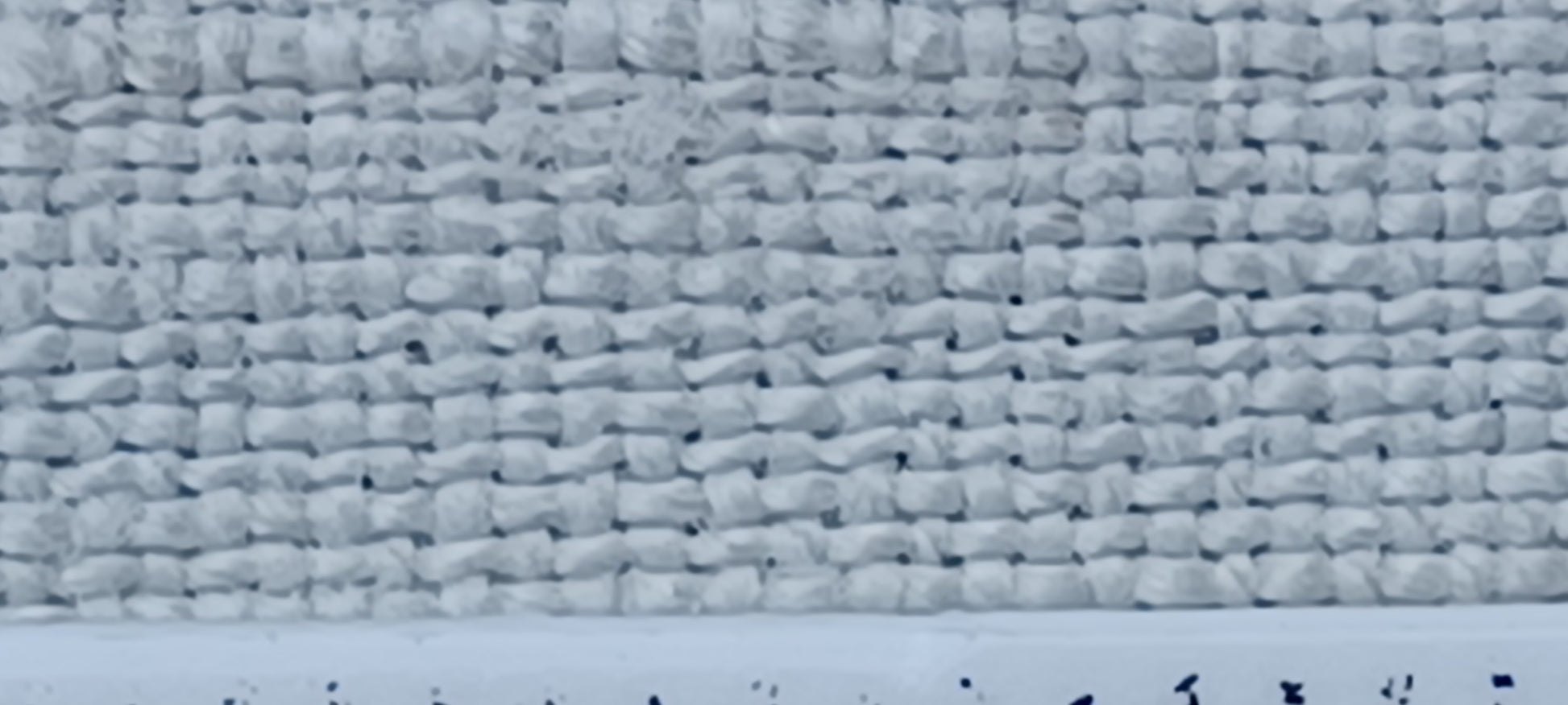 Leinenballen Textur mit Millimeterskala