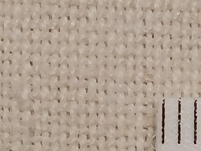 Heller feiner Leinenstoff Textur mit Millimeterskala