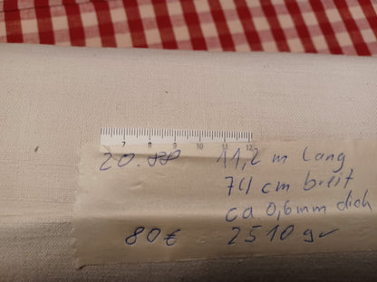 Leinenballen Textur hell und fein mit Etikett (Beschreibung)