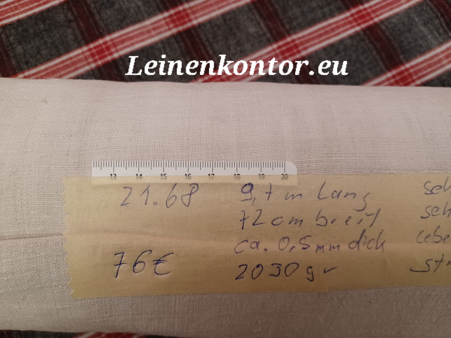 21.68 (9,7m x 0,72m x 0,5mm) Bauernleinen Linnen Leinenballen Leinen Landhaus Leinenstoff