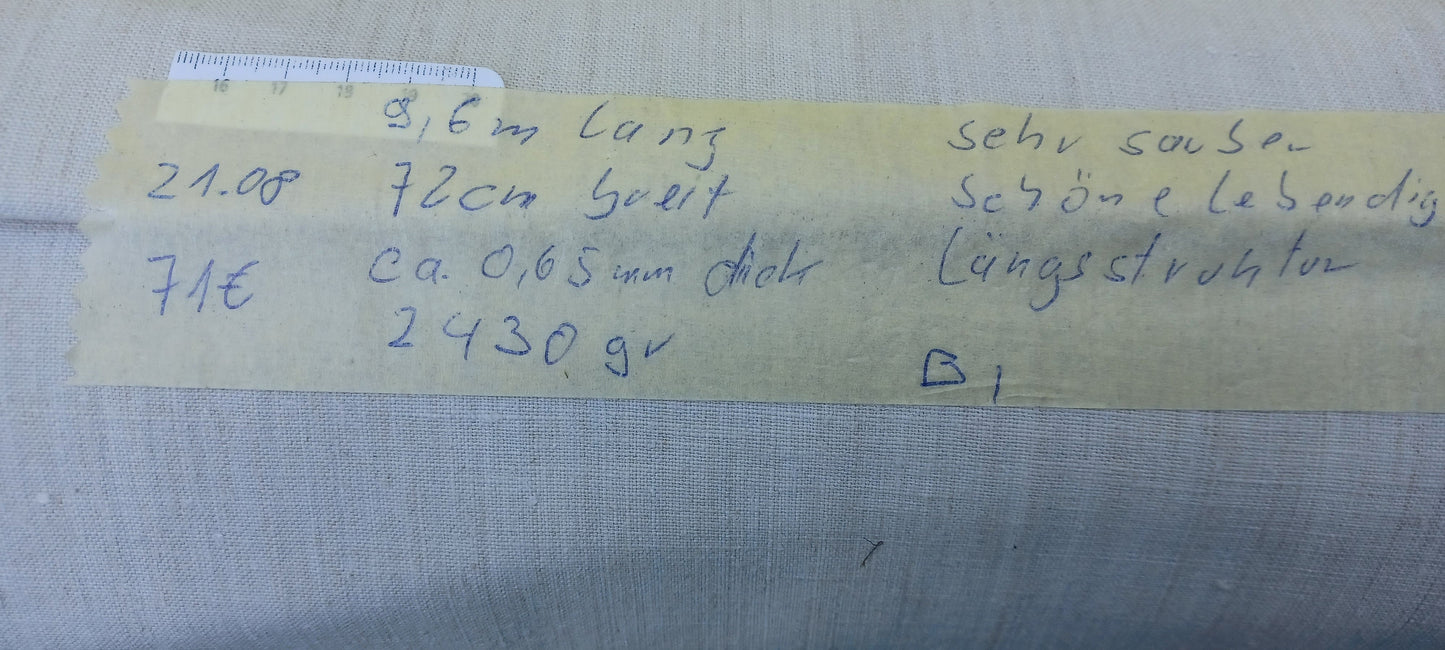 Bauernleinen mit Ansicht vom Etikett