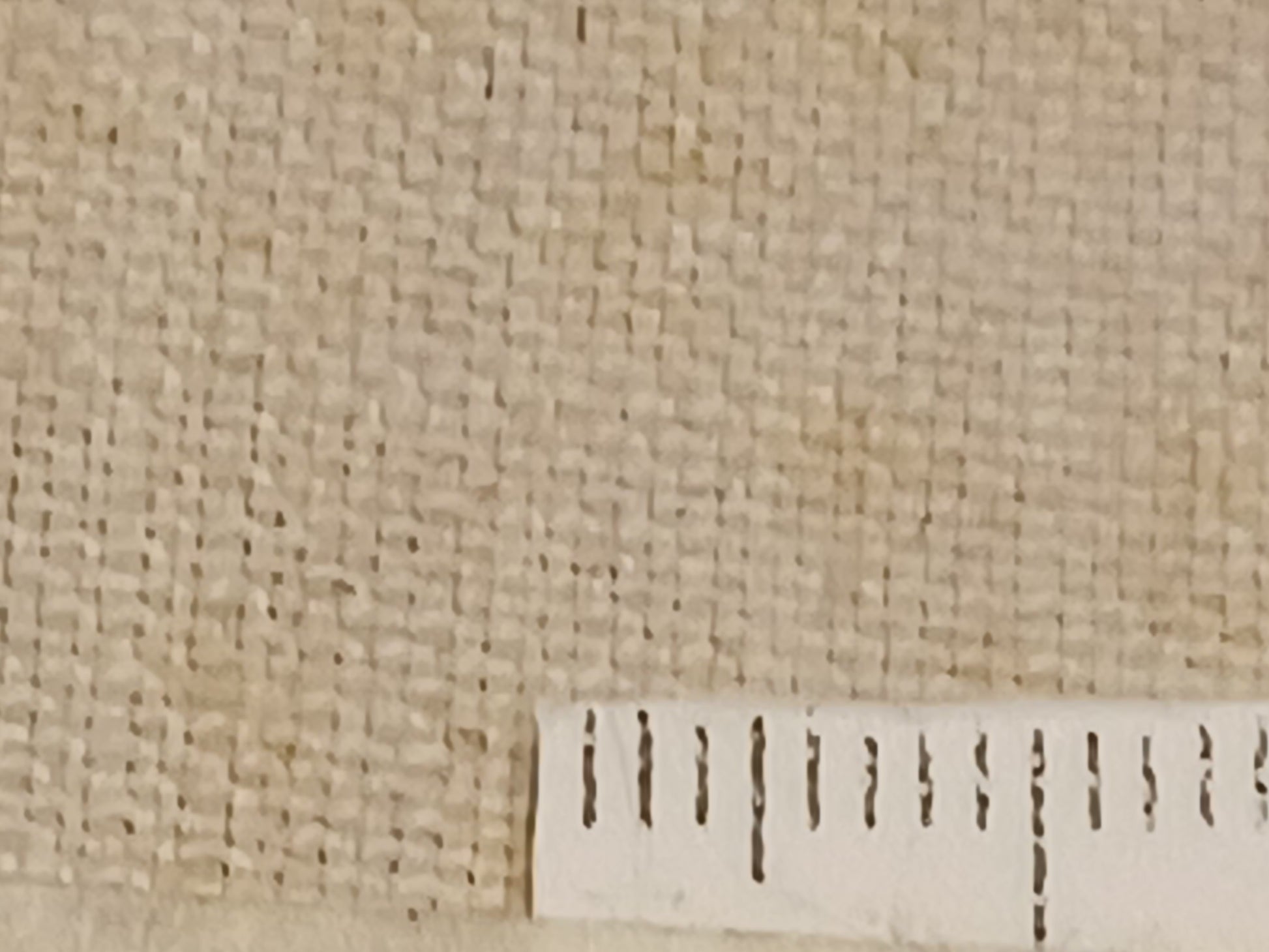 Leinenballen mit Millimeterskala 18 Fäden auf ein cm.