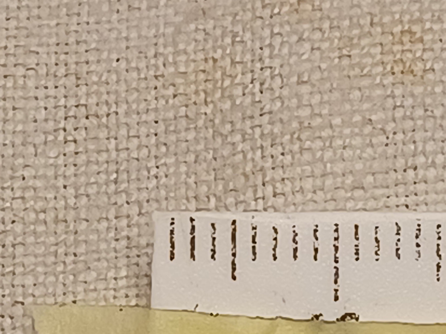 Leinenballen mit Millimeterskala 20 Fäden auf ein cm.