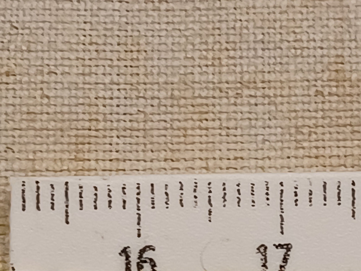 Leinenballen mit Millimeterskala 22 Fäden auf ein cm.
