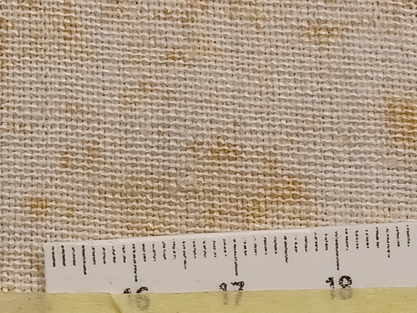 Leinenballen mit Millimeterskala 18 Fäden auf ein cm.