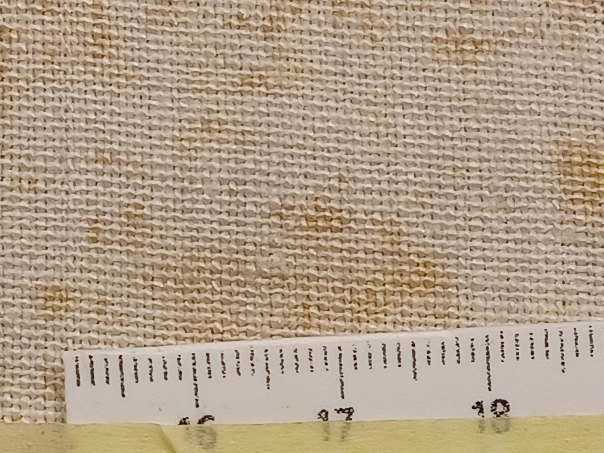 Leinenballen mit Millimeterskala 18 Fäden auf ein cm.