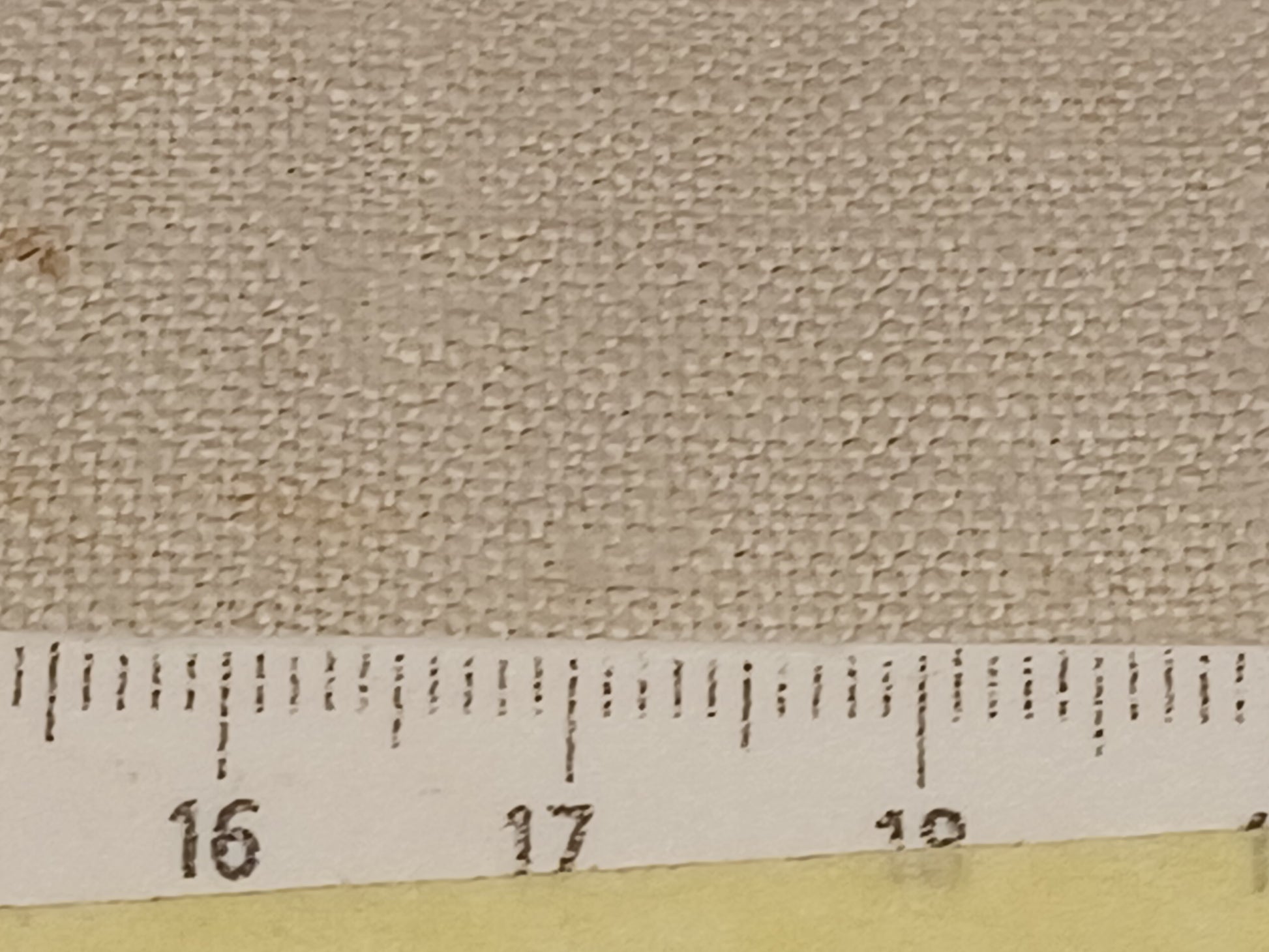 Leinenballen mit Millimeterskala 17 Fäden auf ein cm.